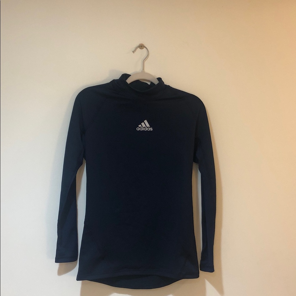 adidas Dark Blue Long Sleeve crew neck